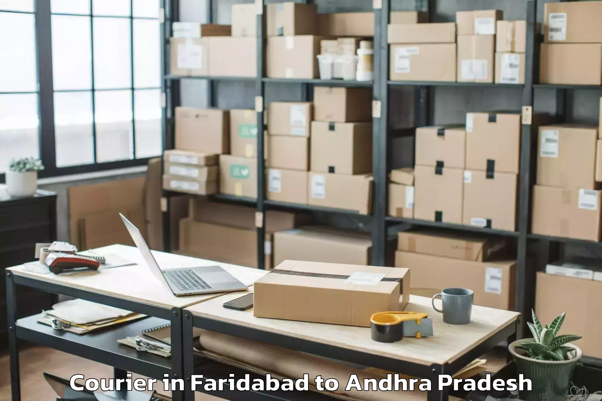 Professional Faridabad to Veerullapadu Courier